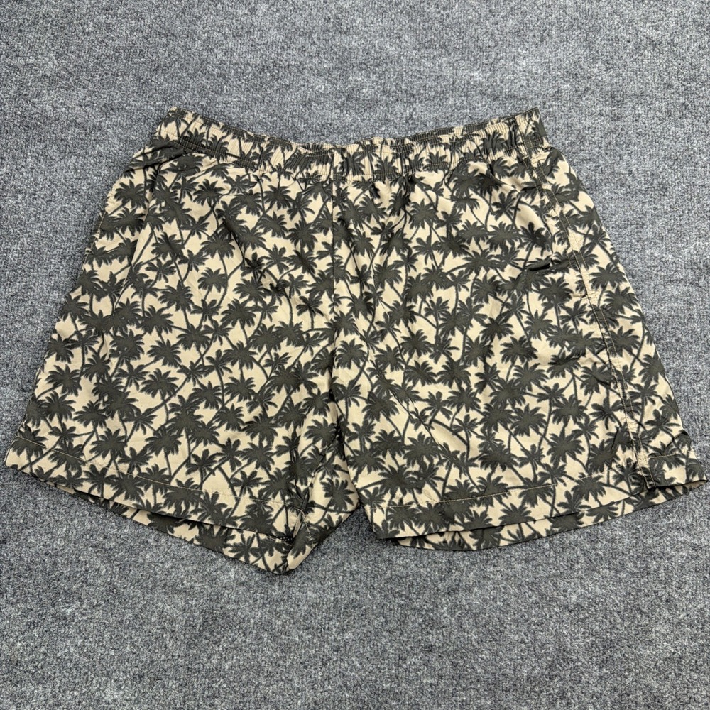 TOMAS MAIER x UNIQLO 'Small Palms' Men's Designer Swim Trunks‎ Shorts L Brown